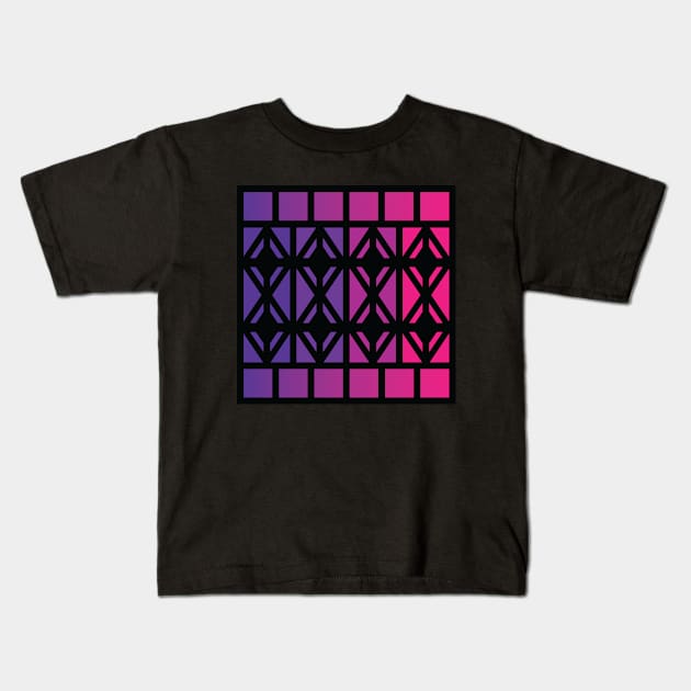 “Dimensional Energy” - V.2 Purple - (Geometric Art) (Dimensions) - Doc Labs Kids T-Shirt by Doc Labs